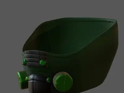 Gas mask helmet 3d model scifi Low-poly  Low-poly 3D model 239
