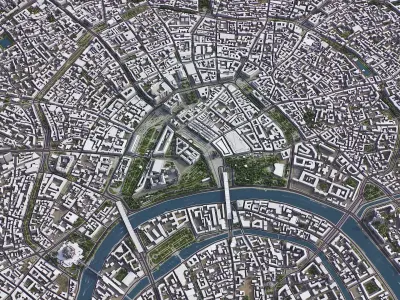 Moscow Low-poly 3D model