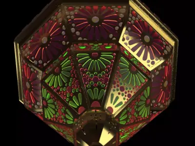Arabic Gold Lamp 3D model