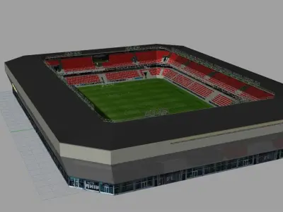 Guldfageln Arena Kalmar FF Low-poly 3D model