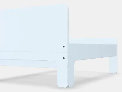 SLAKT Ext bed frame with slatted bed base 1 3D model