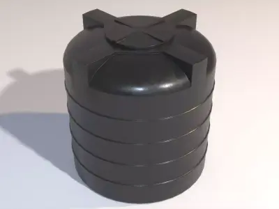 Water Tank 500 Liter Low-poly 3D model