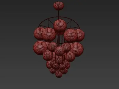 Astounding grape chandelier 3D model