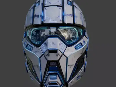 scifi helmet 3D model