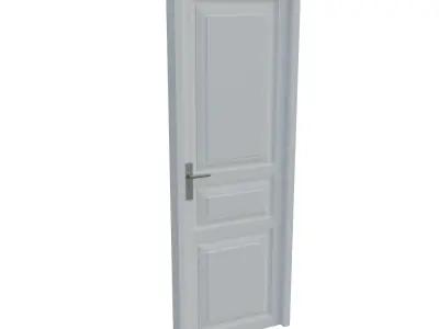 Single Door with molds and frame 3D model