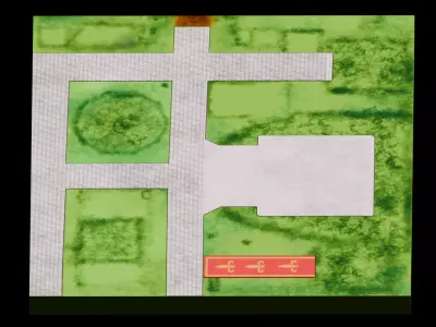 Amusement Park - Ground 2 Low-poly 3D model