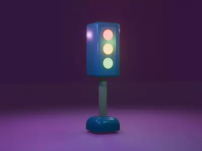 Traffic Light Free 3D model
