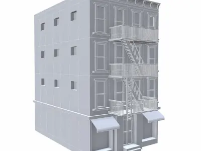 NYC Building 4 - PBR Low-poly 3D model