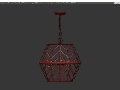 CHEVRON CHATEAU CHANDELIER Low-poly 3D model