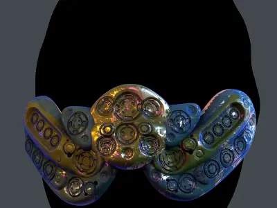 Gas mask helmet 3d model scifi Low-poly Low-poly 3D model