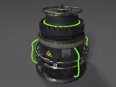 Spacecraft Sci-fi Reactor  Low-poly 3D model
