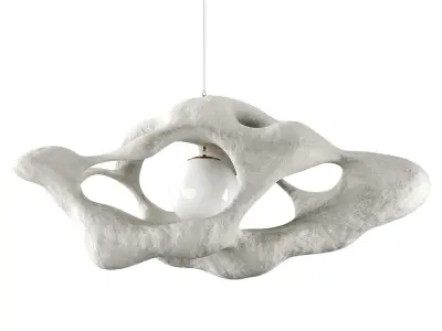 Horizontal Amobius illuminated sculpture Low-poly 3D model