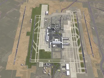 Xian - 3D Airport Model Low-poly 3D model