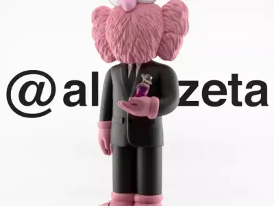 Kaws BBF Christian Dior Miss Dior Bobby Dog Perfume Textured 3D model