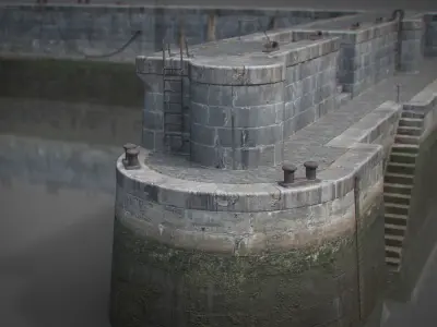 Modular Quay Set 3D model