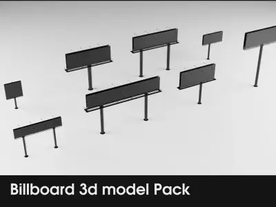 Advesiting Street Billboard Pack 3D model
