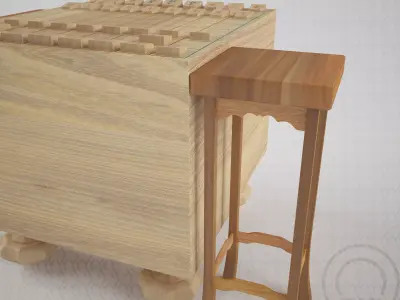 Chess Japanese Shogi - 1 masked- traditional Low-poly 3D model