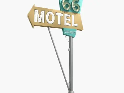 Motel Sign Free 3D model