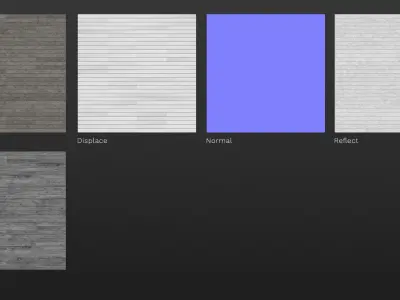 Old oak decking texture 3D model