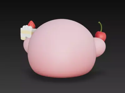 figura coleccionable bola rosa  3D print model