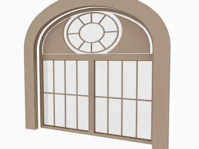 Classic door 3 Low-poly 3D model