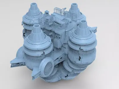 Floating Desert platform 4  3D model