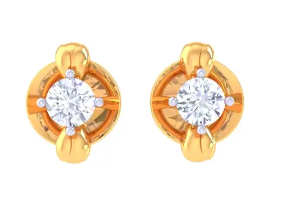 Solitaire Super Light Weight Stud Earring 3D print model
