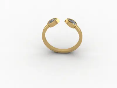 Ring - Gold - Silver 3D print model