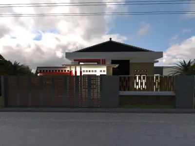 modern japan house 3D print model