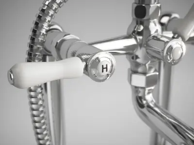 RVB 1935 Limoges Bath Shower Mixer 3D model