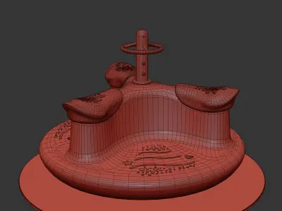 kids playground THE SPINNING ROUNDABOUT JIN-0416  3D model