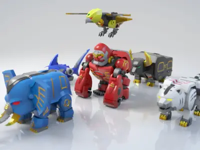 GaoKnight TRANSFORMING Low-poly 3D model