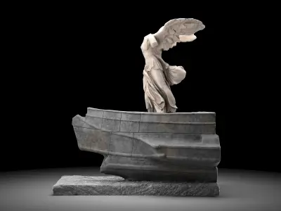 Nike of Samothrace Low-poly 3D model
