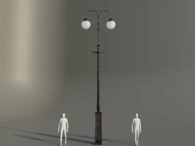 Street lights Low-poly 3D model