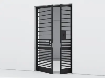 Aluminium door 37 3D model