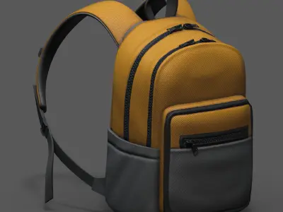 Backpack Camping Generic military combat soldier armor scifi  Low-poly 3D model