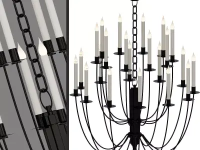 Erika Two Tier Chandelier by Thomas Brien 3D model