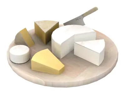 Cheese Plate Low-poly 3D model