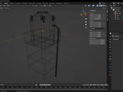 Water Tank Low-poly 3D model