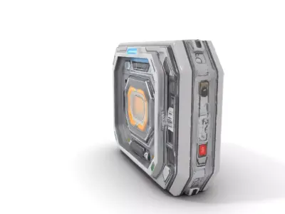 Futuristic SciFi Door Panel model pack Low-poly 3D model by vfxcgartist