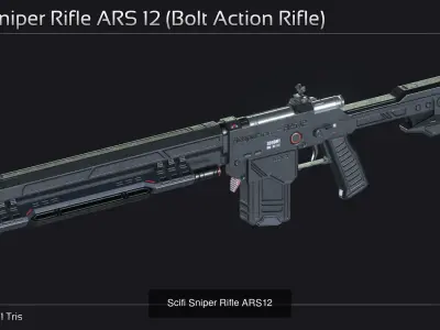 Scifi Sniper Rifle Collection 3D Model Pack