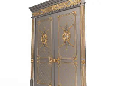 Carved Door Classic 05 Low-poly 3D model