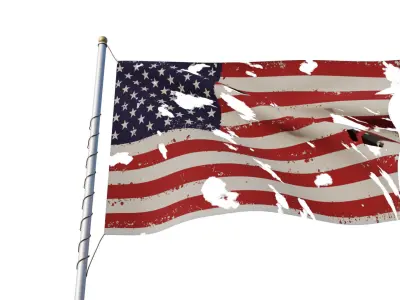American Flag - New And Used Low-poly 3D model