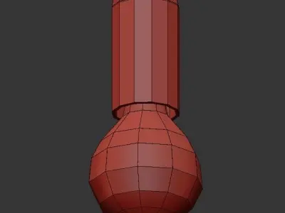 AKSUM three light fixtures hanging from gold chain 3D model