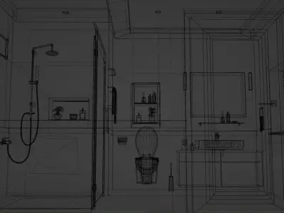 Bathroom 3D model 40