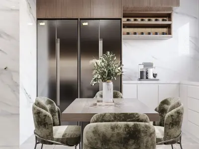 Modern kitchen 3D model 22