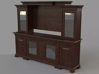 Entertainment Wall Armoire 3D model