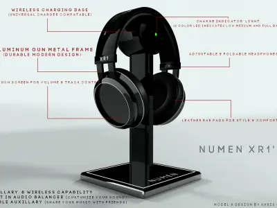Touch Screen Headphones Concept  3D model