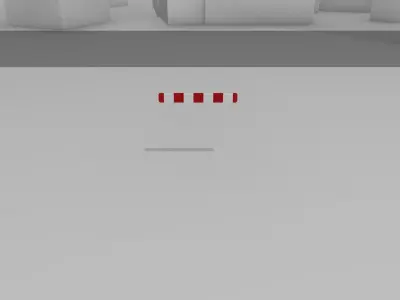 Construction Barrier Version 1 600-30 100x800mm Low-poly 3D model