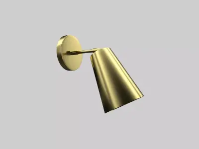 Light Dimmable Gold Armed Sconce Free 3D model